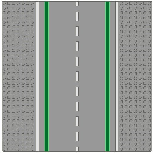 top Zustand 1x LEGO 82547pb01 Straßenplatte Gerade m Fahrradweg alt hellgrau 