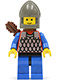 cas151a: Scale Mail - Red with Blue Arms, Blue Legs with Black Hips, Dark Gray Chin-Guard, Quiver
