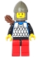 cas287: Scale Mail - Blue, Red Legs with Black Hips, Dark Gray Chin-Guard, Quiver
