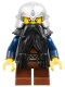 cas354: Fantasy Era - Dwarf, Black Beard, Metallic Silver Helmet with Studded Bands, Dark Blue Arms