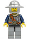 cas406: Fantasy Era - Crown Knight Scale Mail with Chest Strap, Helmet with Broad Brim, Crooked Smile
