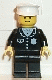 cop001: Police - Suit with 4 Buttons, Black Legs, White Hat