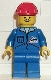 jbl002: Bulldozer Logo - Blue Legs, Red Construction Helmet