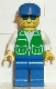 pck003: Jacket Green with 2 Large Pockets - Blue Legs, Blue Cap, Stubble