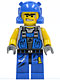 pm011: Power Miner - Orange Scar, Helmet (8958) (Miner 6)