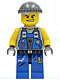 pm012: Power Miner - Engineer (metal headplate guy), Hat (8707) (Miner 7)