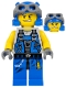 pm014: Power Miner - Engineer (metal headplate guy), Goggles (8961) (Miner 9)