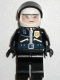 spd003: Police - Highway Patrolman, Black Shirt w/Badge and Radio, Black Legs, White Helmet
