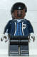spd023: Ambulance Driver, Dark Blue Torso with EMT Star of Life Logo, Black Legs, Black Male Hair