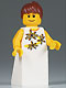 twn065: Yellow Flowers - Reddish Brown Ponytail Hair, White Skirt (10184)