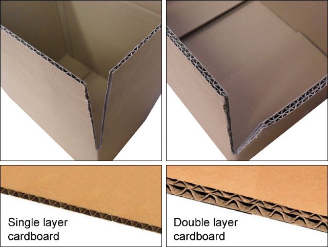 Single and double layer shipping boxes