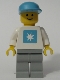 Maersk - White Torso (Sticker), Light Gray Legs, Maersk Blue Cap