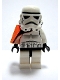 Sandtrooper - Orange Pauldron (Solid), No Survival Backpack, No Dirt Stains, Helmet with Dotted Mouth Pattern and Solid Black Head
