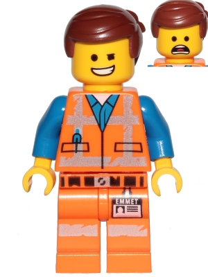 Set 70830 Worn Uniform “ LEGO® Minifigs „Emmet Wink Smile /Scared tlm120