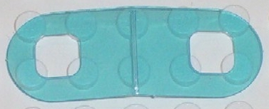 46607 - Clikits Rectangle 2 x 5 with Rounded Ends and 2 Holes - LEGO ...